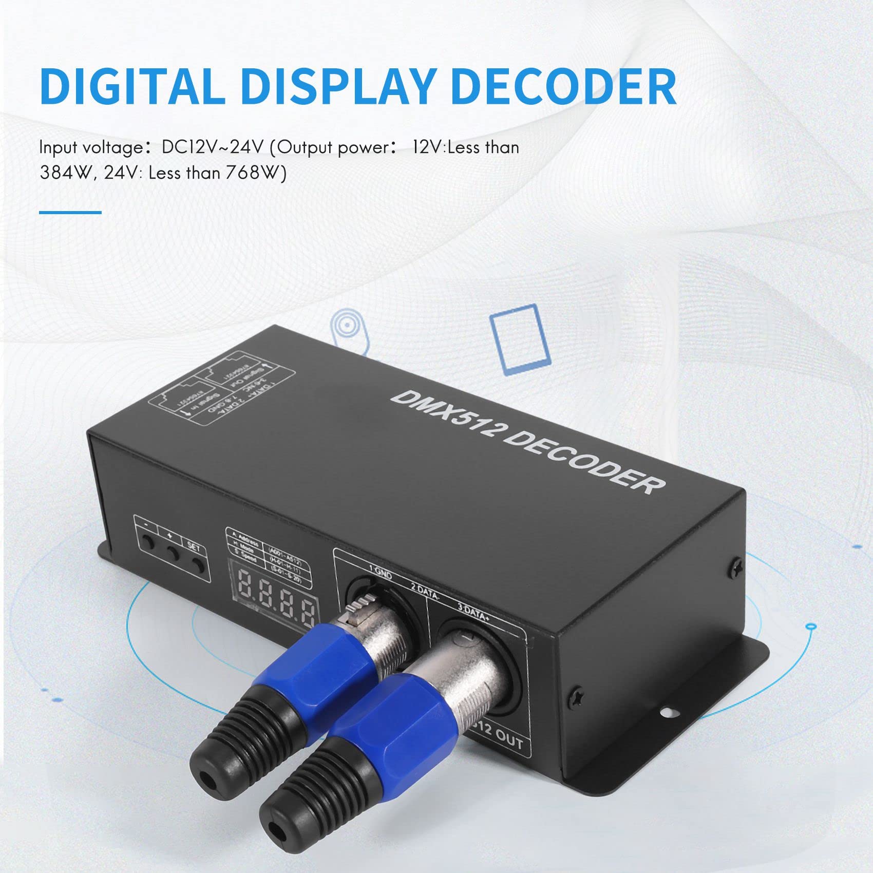 Amazon.co.jp: Giilayky DMX 512 デジタルディスプレイデコーダー調光